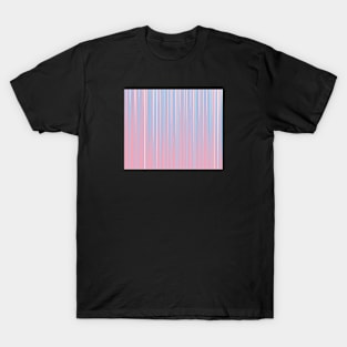 Transgender Pride Shadowed Thin Vertical Stripes T-Shirt